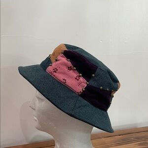 Patchwork Denim Bucket Hat Size Small